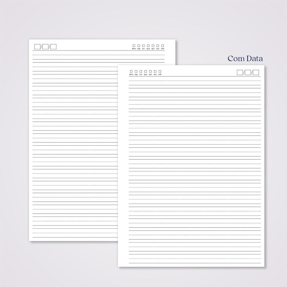 Miolo Caderno Universitário Caligrafia 1 | 100 Folhas - Branco