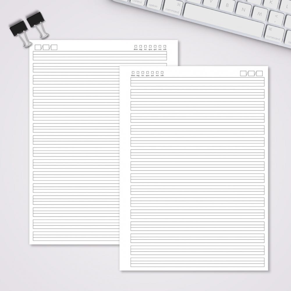 Miolo Caderno Universitário Caligrafia 2 | 100 Folhas - Branco