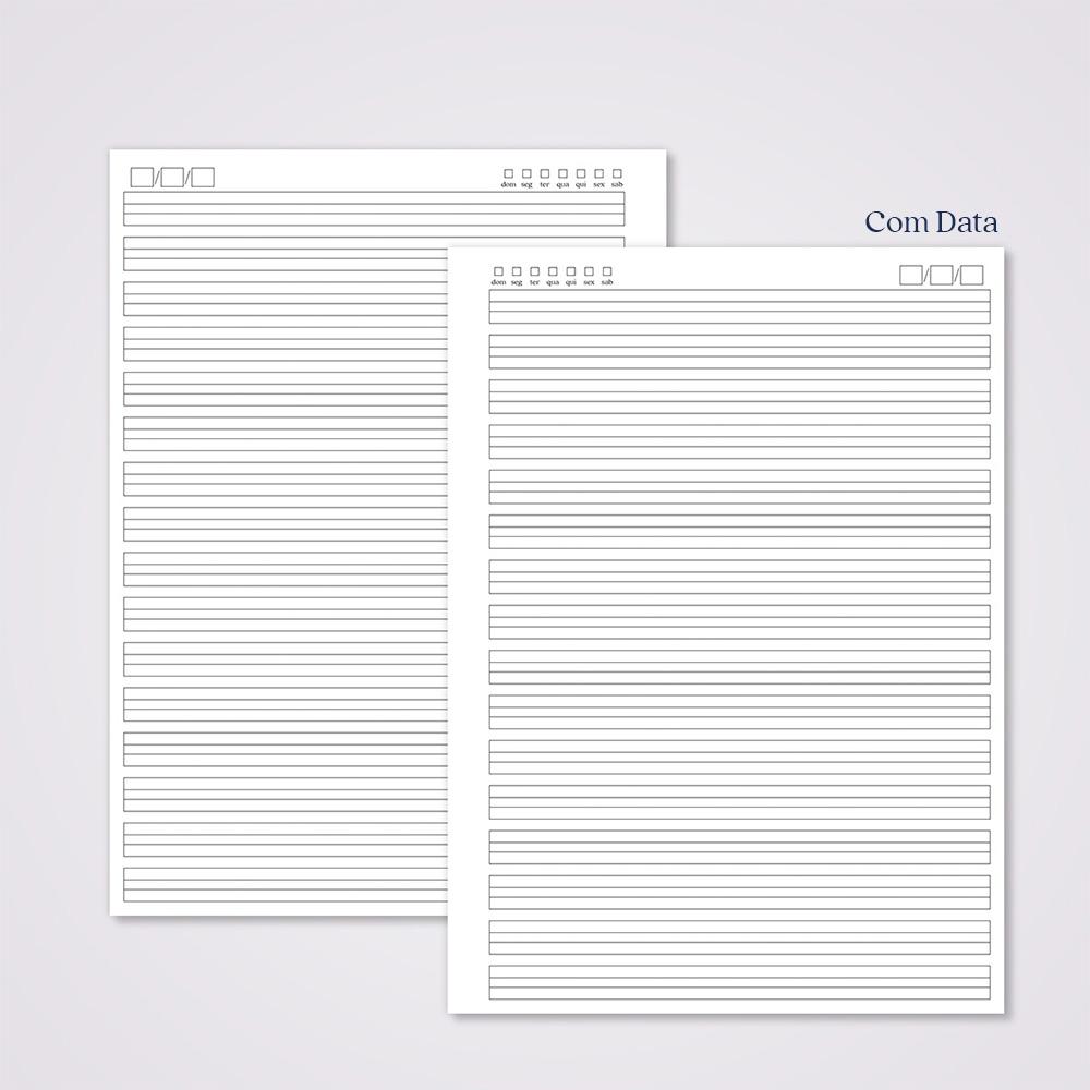 Miolo Caderno Universitário Caligrafia 2 | 100 Folhas - Branco