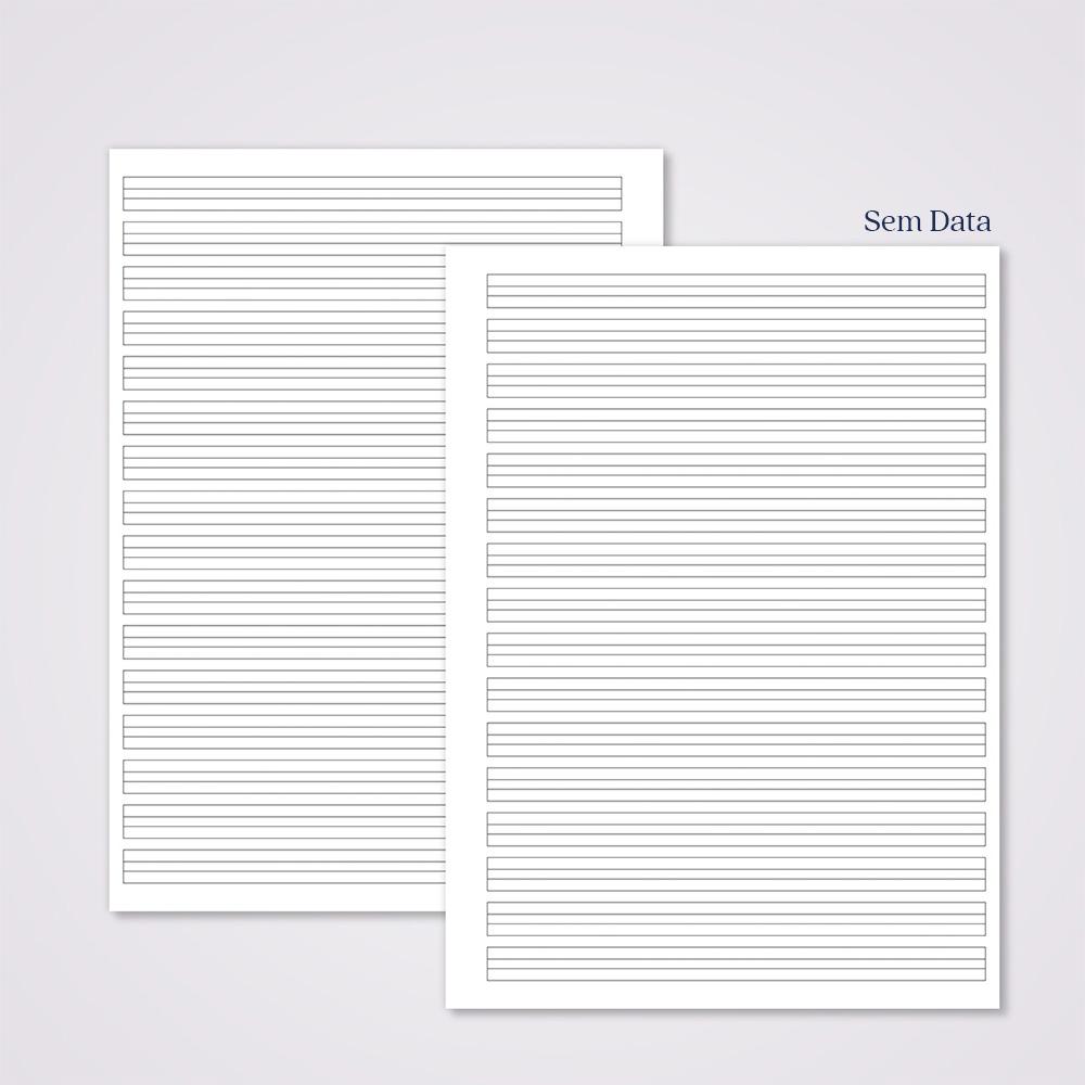 Miolo Caderno Universitário Caligrafia 2 | 100 Folhas - Branco