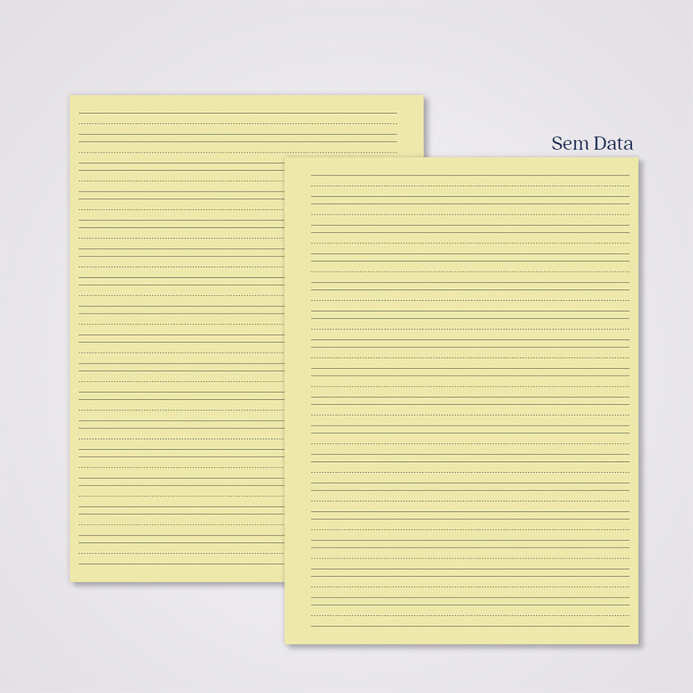 Miolo Caderno Universitário Caligrafia 1 | 100 Folhas - Amarelo