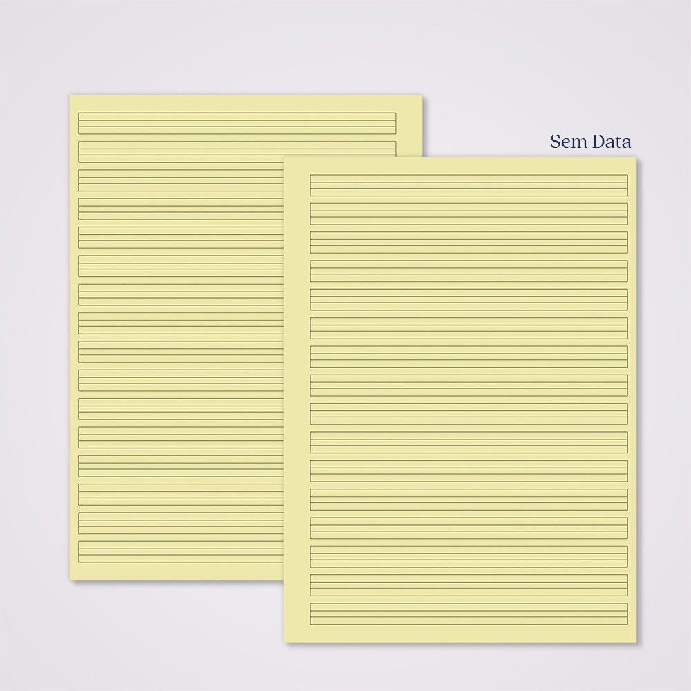 Miolo Caderno Universitário Caligrafia 2 | 100 Folhas - Amarelo