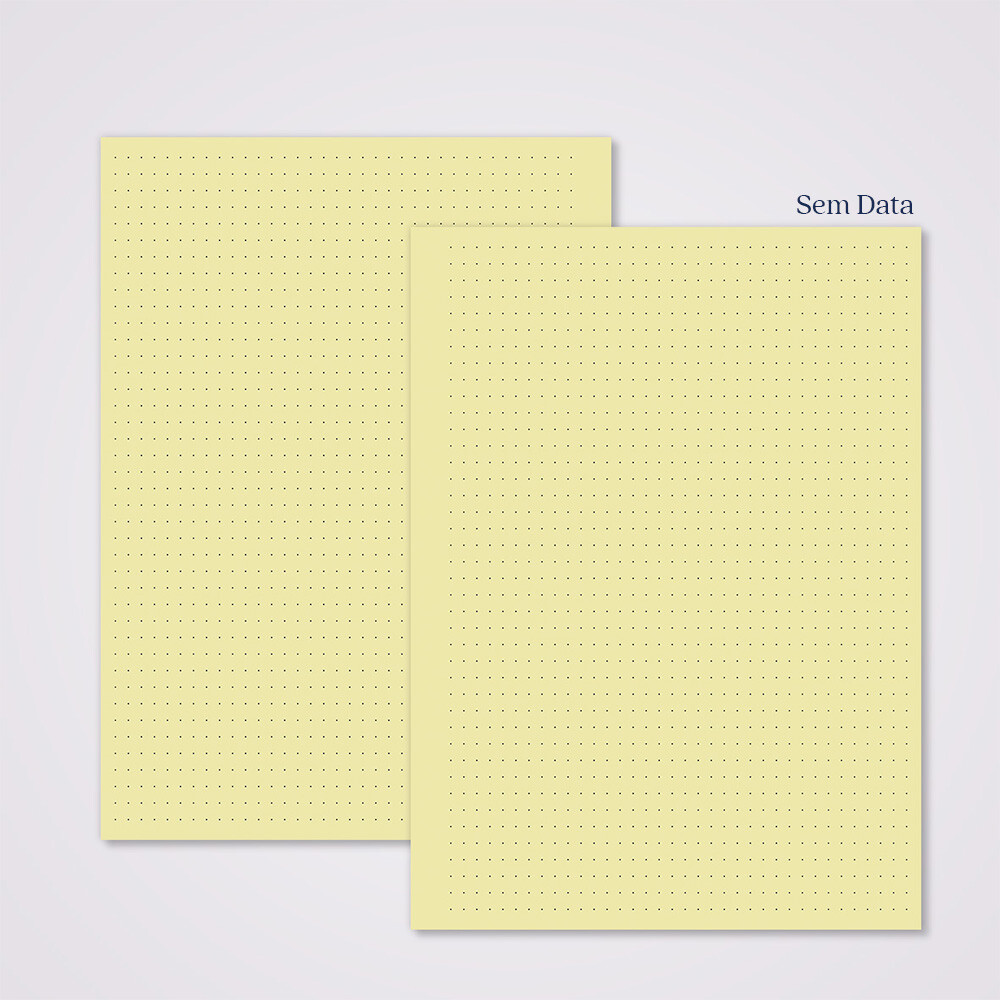 Miolo Caderno Universitário Pontilhado | 100 Folhas - Amarelo