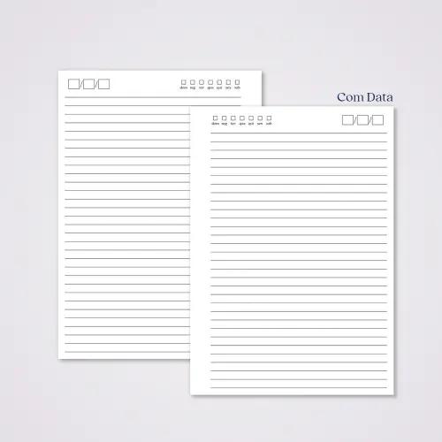 Miolo Caderno A5 Pautado | 100 Folhas - Branco