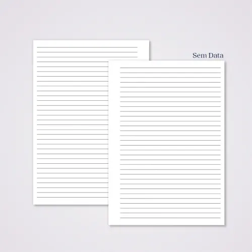 Miolo Caderno A5 Pautado | 100 Folhas - Branco