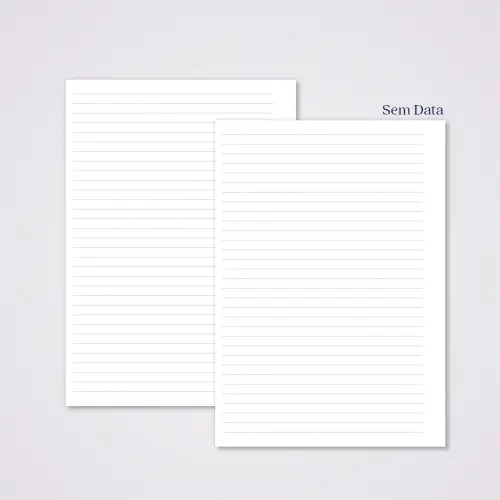 Miolo Caderno A5 Pautado Pontilhado | 100 Folhas - Branco