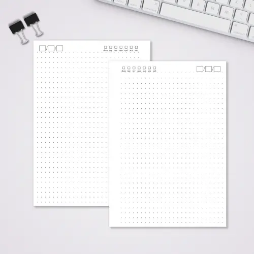 Miolo Caderno A5 Pontilhado | 100 Folhas - Branco
