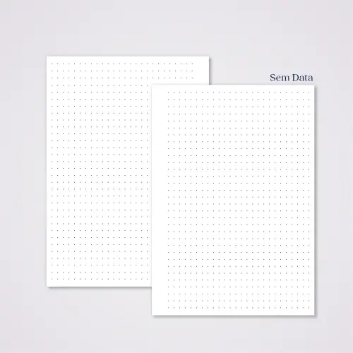 Miolo Caderno A5 Pontilhado | 100 Folhas - Branco
