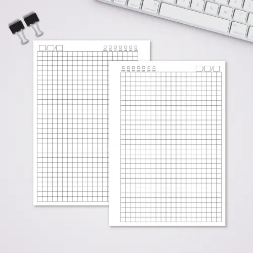Miolo Caderno A5 Quadriculado | 100 Folhas - Branco