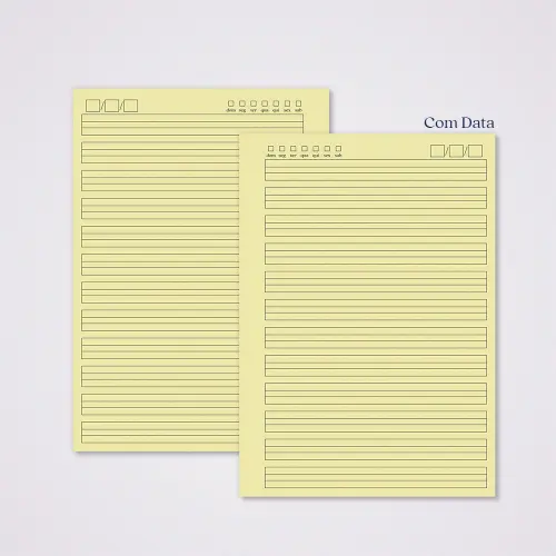 Miolo Caderno A5 Caligrafia 2 | 100 Folhas - Amarelo