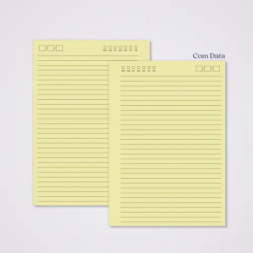 Miolo Caderno A5 Pautado | 100 Folhas - Amarelo
