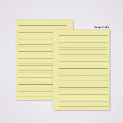 Miolo Caderno A5 Pautado | 100 Folhas - Amarelo