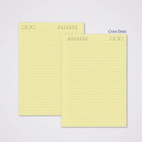 Miolo Caderno A5 Pontilhado | 100 Folhas - Amarelo