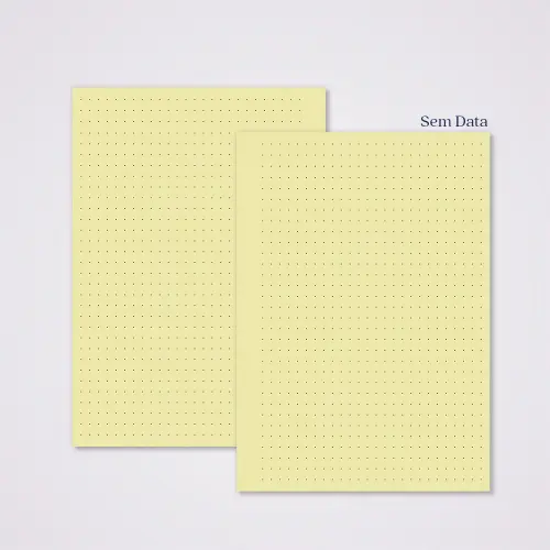 Miolo Caderno A5 Pontilhado | 100 Folhas - Amarelo