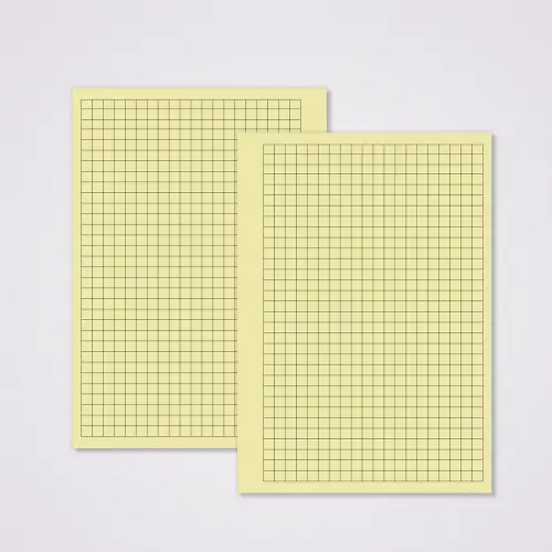 Miolo Caderno A5 Quadriculado | 100 Folhas - Amarelo