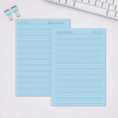 Miolo Caderno A5 Caligrafia 1 | 100 Folhas - Azul