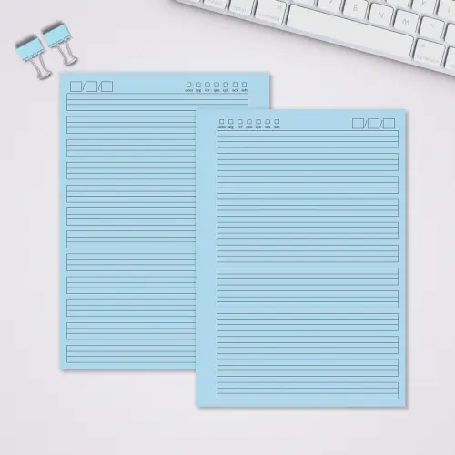 Miolo Caderno A5 Caligrafia 2 | 100 Folhas - Azul