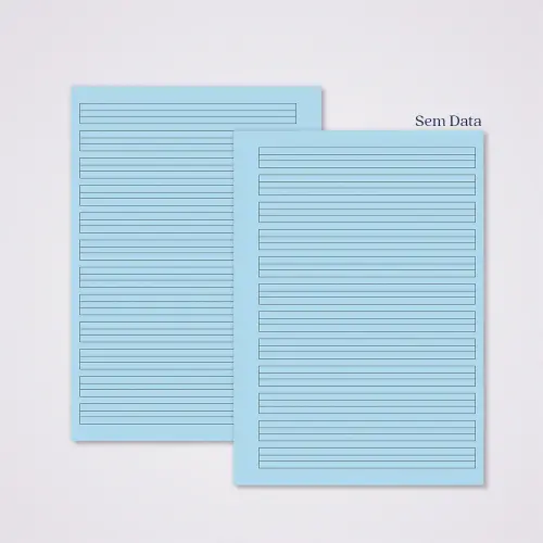 Miolo Caderno A5 Caligrafia 2 | 100 Folhas - Azul