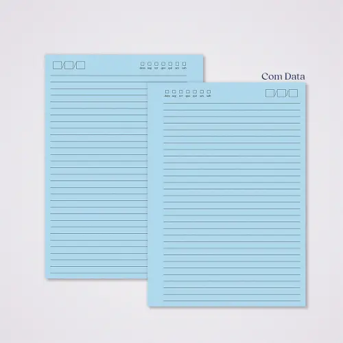 Miolo Caderno A5 Pautado | 100 Folhas - Azul