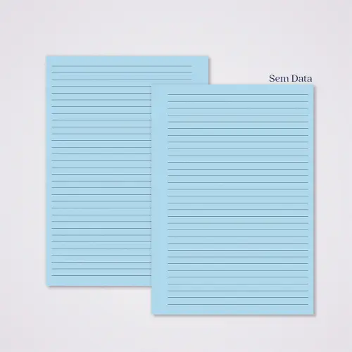 Miolo Caderno A5 Pautado | 100 Folhas - Azul