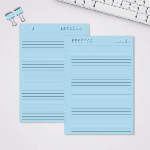 Miolo Caderno A5 Pautado | 100 Folhas - Azul