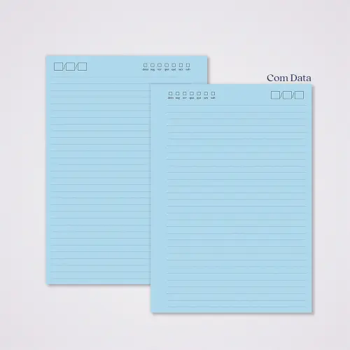 Miolo Caderno A5 Pautado Pontilhado | 100 Folhas - Azul