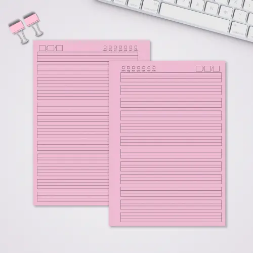 Miolo Caderno A5 Caligrafia 2 | 100 Folhas - Rosa