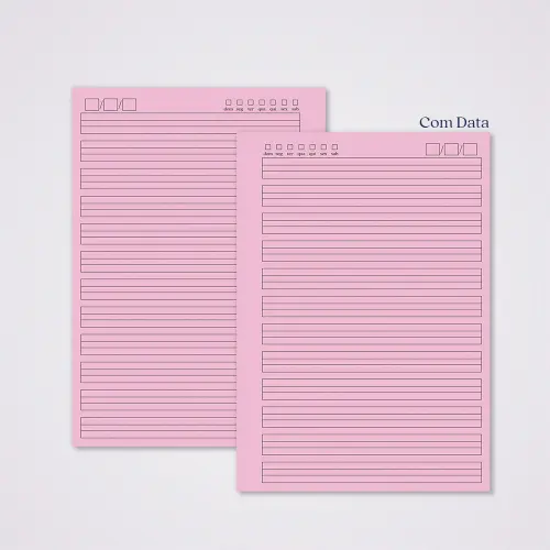 Miolo Caderno A5 Caligrafia 2 | 100 Folhas - Rosa