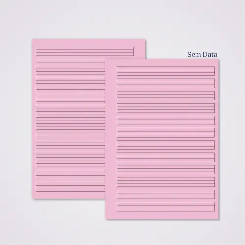 Miolo Caderno A5 Caligrafia 2 | 100 Folhas - Rosa