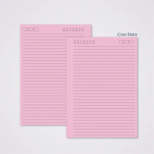 Miolo Caderno A5 Pautado | 100 Folhas - Rosa