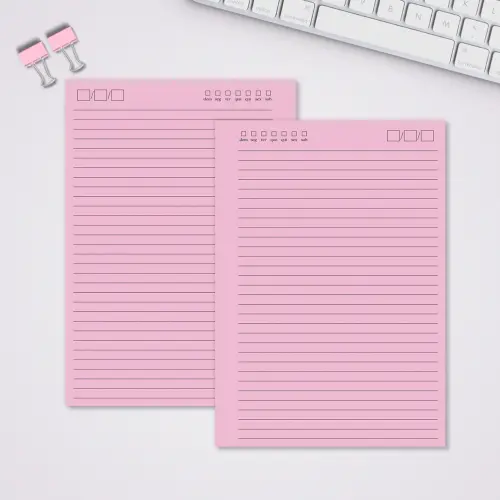 Miolo Caderno A5 Pautado | 100 Folhas - Rosa