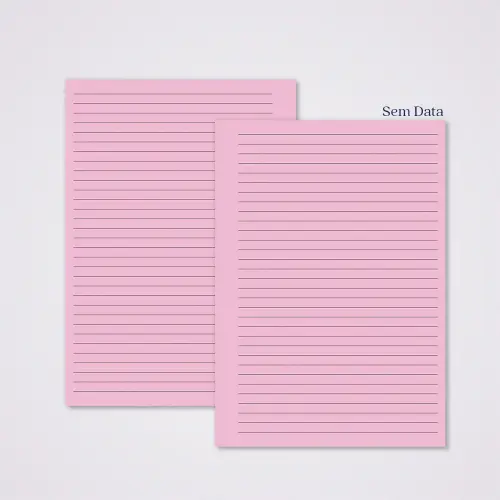 Miolo Caderno A5 Pautado | 100 Folhas - Rosa