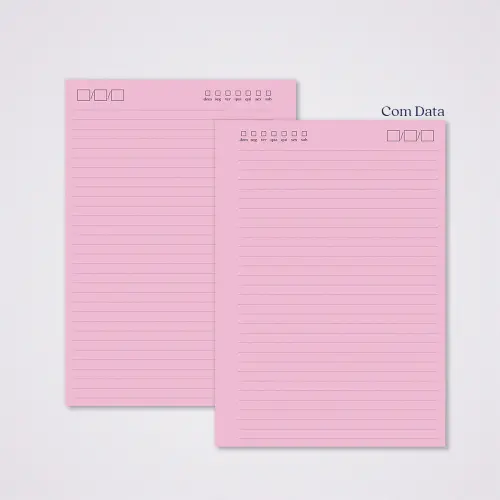 Miolo Caderno A5 Pautado Pontilhado | 100 Folhas - Rosa