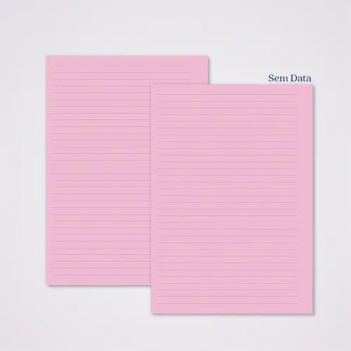 Miolo Caderno A5 Pautado Pontilhado | 100 Folhas - Rosa
