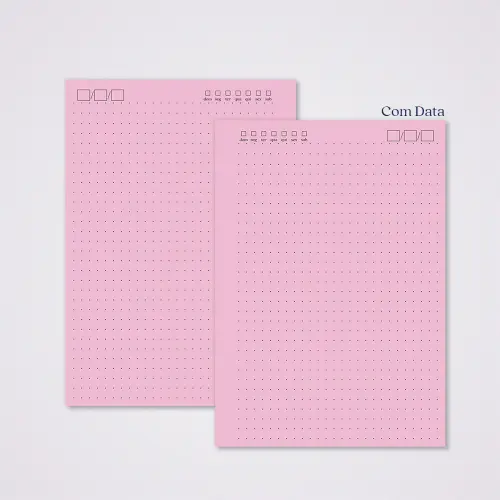 Miolo Caderno A5 Pontilhado | 100 Folhas - Rosa