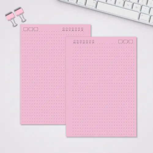 Miolo Caderno A5 Pontilhado | 100 Folhas - Rosa