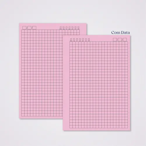 Miolo Caderno A5 Quadriculado | 100 Folhas - Rosa