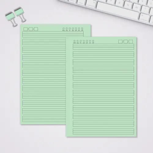 Miolo Caderno A5 Caligrafia 2 | 100 Folhas - Verde