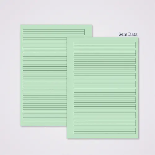 Miolo Caderno A5 Caligrafia 2 | 100 Folhas - Verde