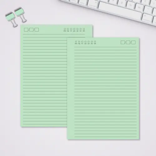 Miolo Caderno A5 Pautado | 100 Folhas - Verde