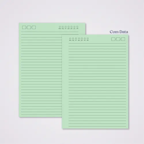 Miolo Caderno A5 Pautado | 100 Folhas - Verde