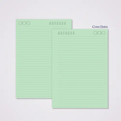 Miolo Caderno A5 Pautado Pontilhado | 100 Folhas - Verde