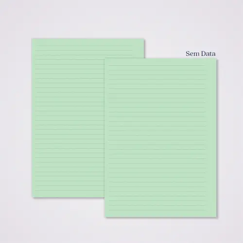 Miolo Caderno A5 Pautado Pontilhado | 100 Folhas - Verde