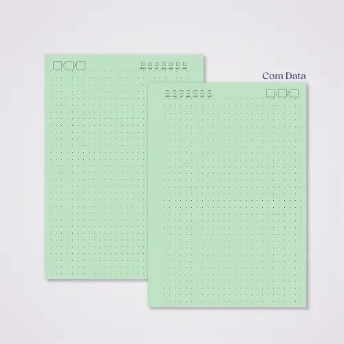 Miolo Caderno A5 Pontilhado | 100 Folhas - Verde