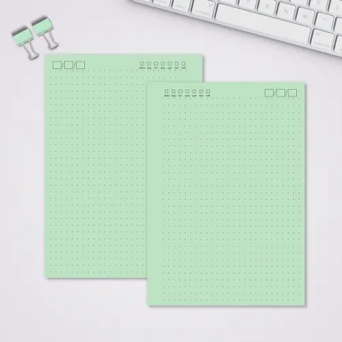 Miolo Caderno A5 Pontilhado | 100 Folhas - Verde