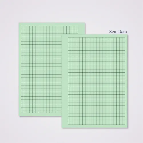 Miolo Caderno A5 Quadriculado | 100 Folhas - Verde