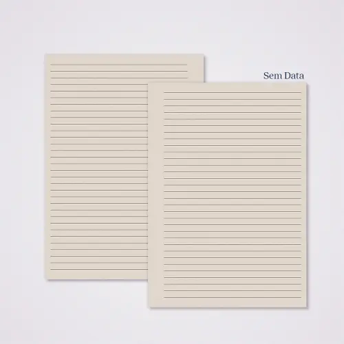 Miolo Caderno A5 Pautado | 100 Folhas - Bege