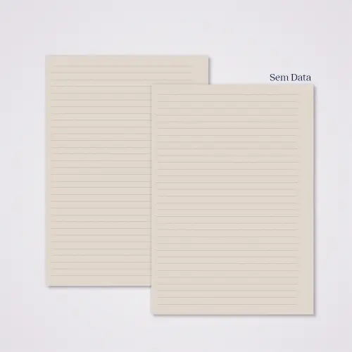 Miolo Caderno A5 Pautado Pontilhado | 100 Folhas - Bege