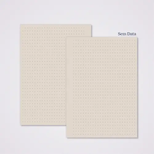 Miolo Caderno A5 Pontilhado | 100 Folhas - Bege