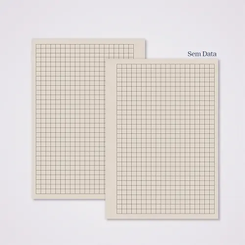 Miolo Caderno A5 Quadriculado | 100 Folhas - Bege